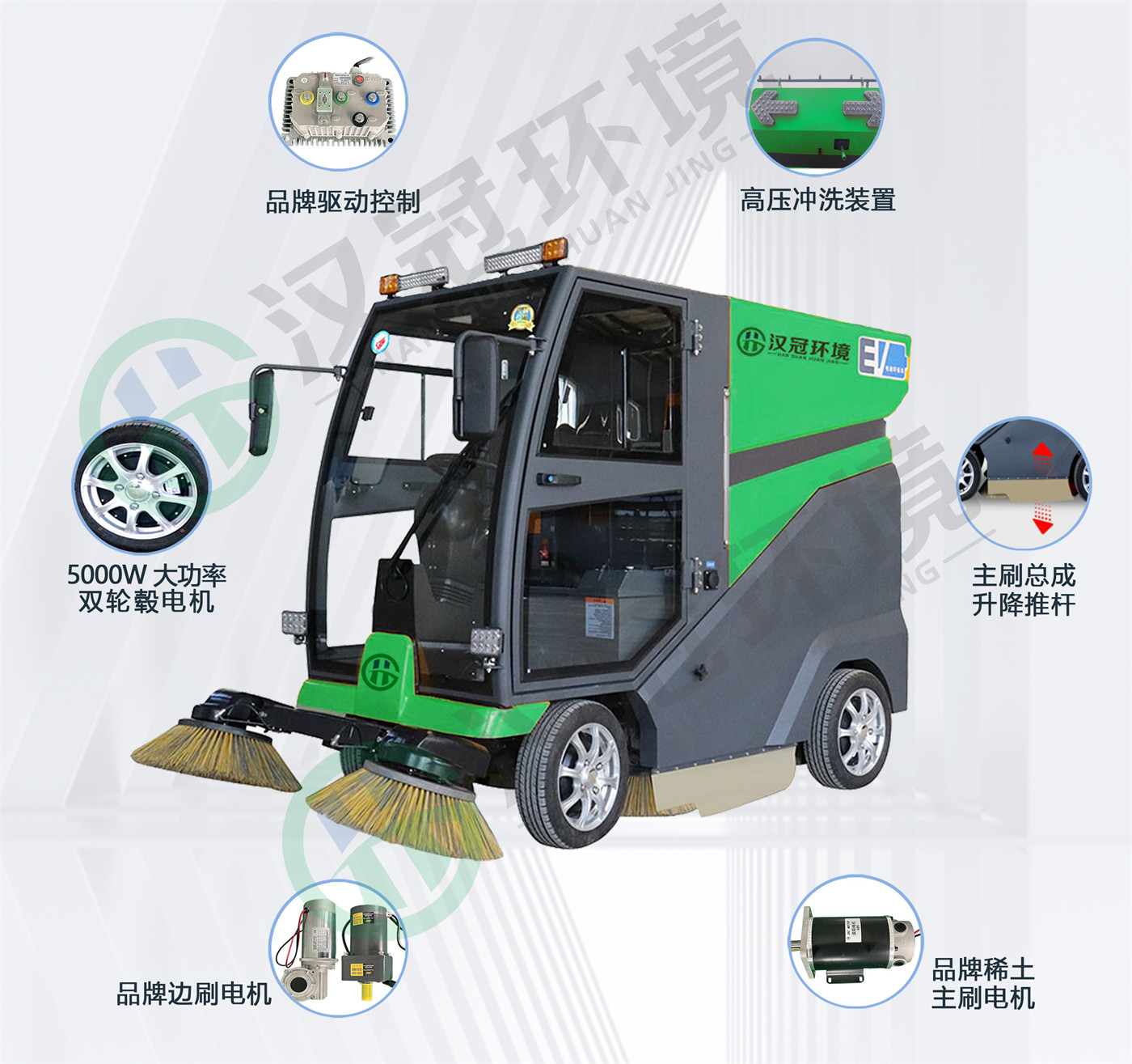 汉冠HG-S16b电动道路清扫车特点